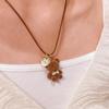 Adorable Brown Plush Bear Pendant Necklace Fashion Accessory for Kids Teens And Lovely Styles Trendy Women Ladies