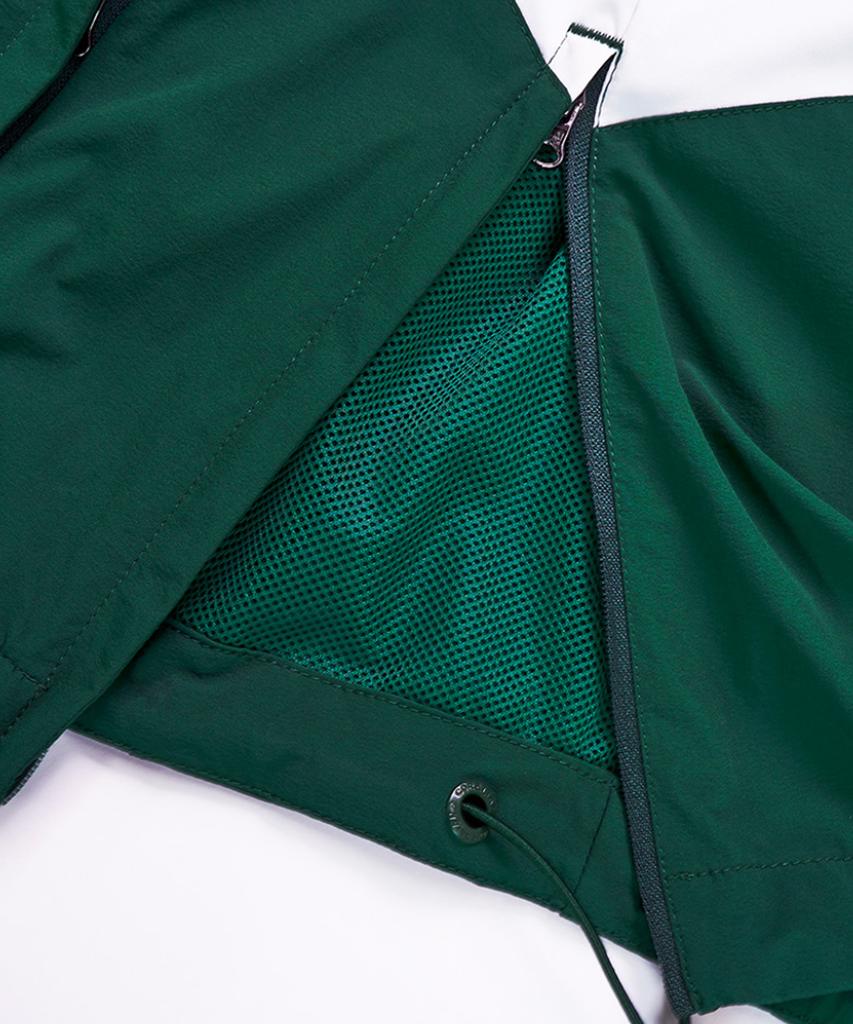 Coralian Runoff Nylon Hoodie Anorak Green