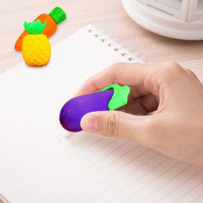 Set di 12 Gomme Frutta e Verdura Mini Gomma per Matita 3D Limone Pomodoro Melanzana per Premi in Classe Regali Forniture Festa di Ritorno a Scuola