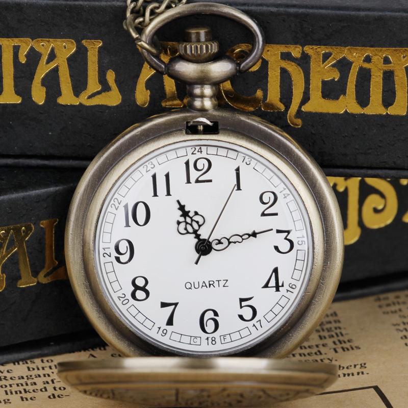reloj de bolsillo Hombre Bronze Black/Bronze/Silver Exquisite Versatile Quartz Pocket Watch Clock Men Women Gift Steampunk