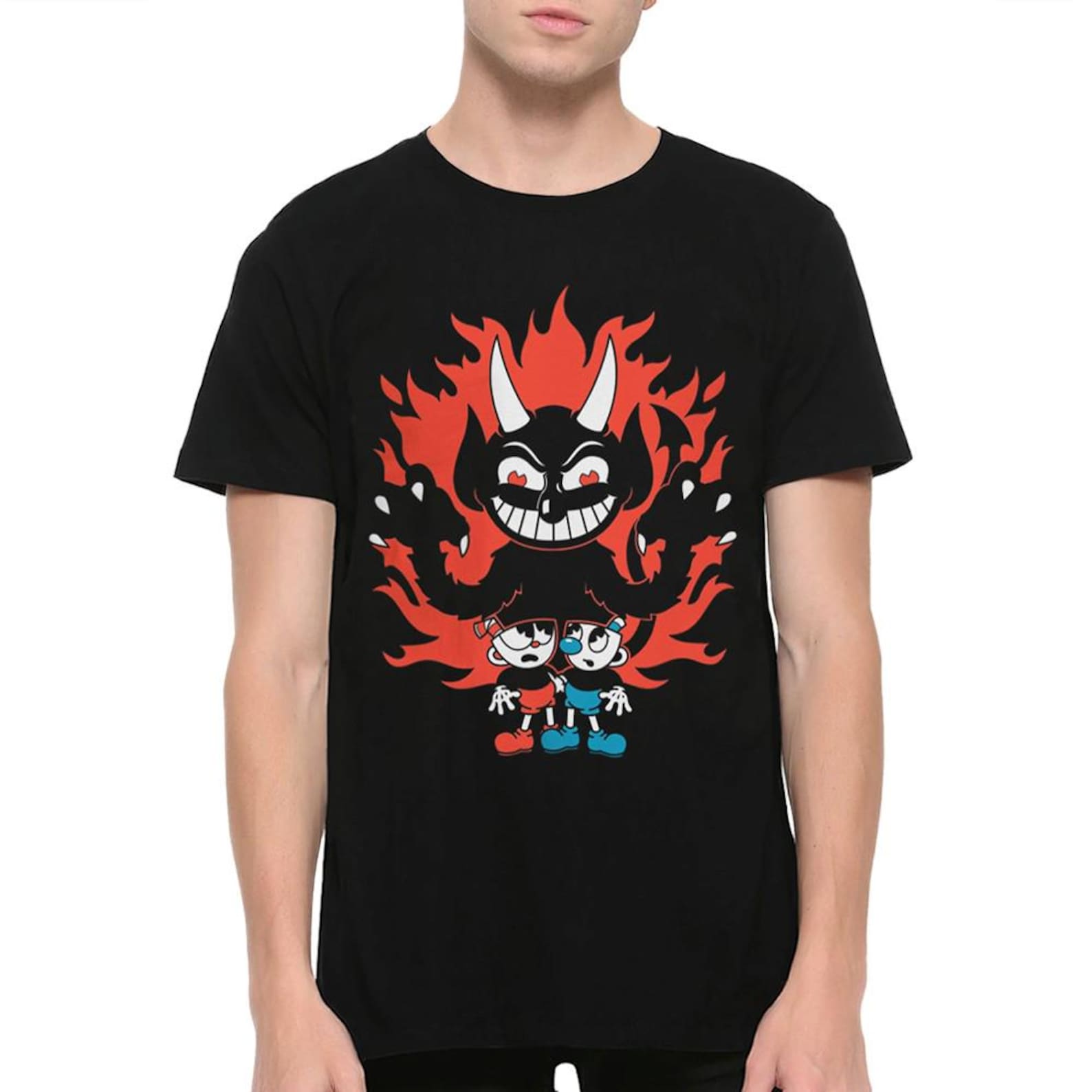 Cuphead vs The Devil T-Shirt, Men s and Women s Sizes (CUP-109284) S