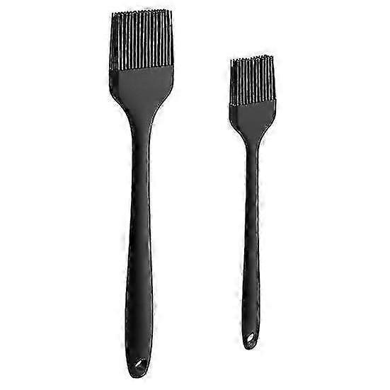 2Pcs Escova de silicone resistente ao calor Escova de cozinha Cabo longo Conjunto de escova de confeitaria para churrasco