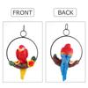 Creative Resin Parrot Hang On Tree Outdoor Garden Decoration Statue Animal Sculpture For Home Office Room Garden Decor Ornament