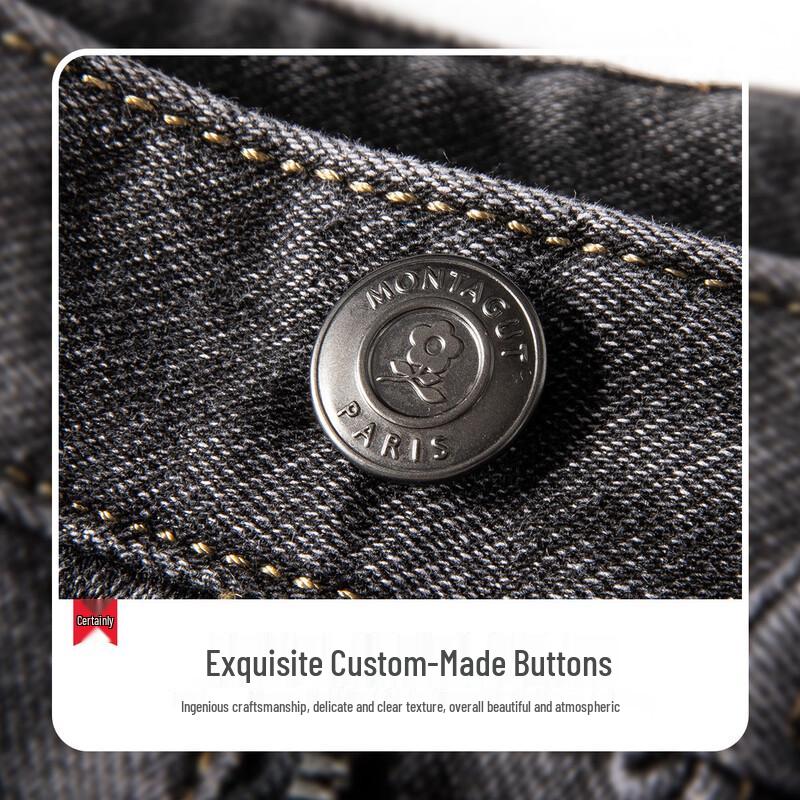 Montagut Men's Washed Straight-Leg Jeans