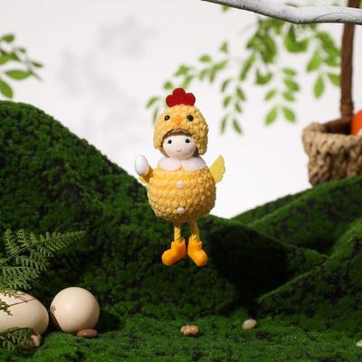 Festive Ornament Cute Easter Chick Pendant Animal Soft Round-bellied Girl Pendant Funny Cartoon Chick Home Room Decoration