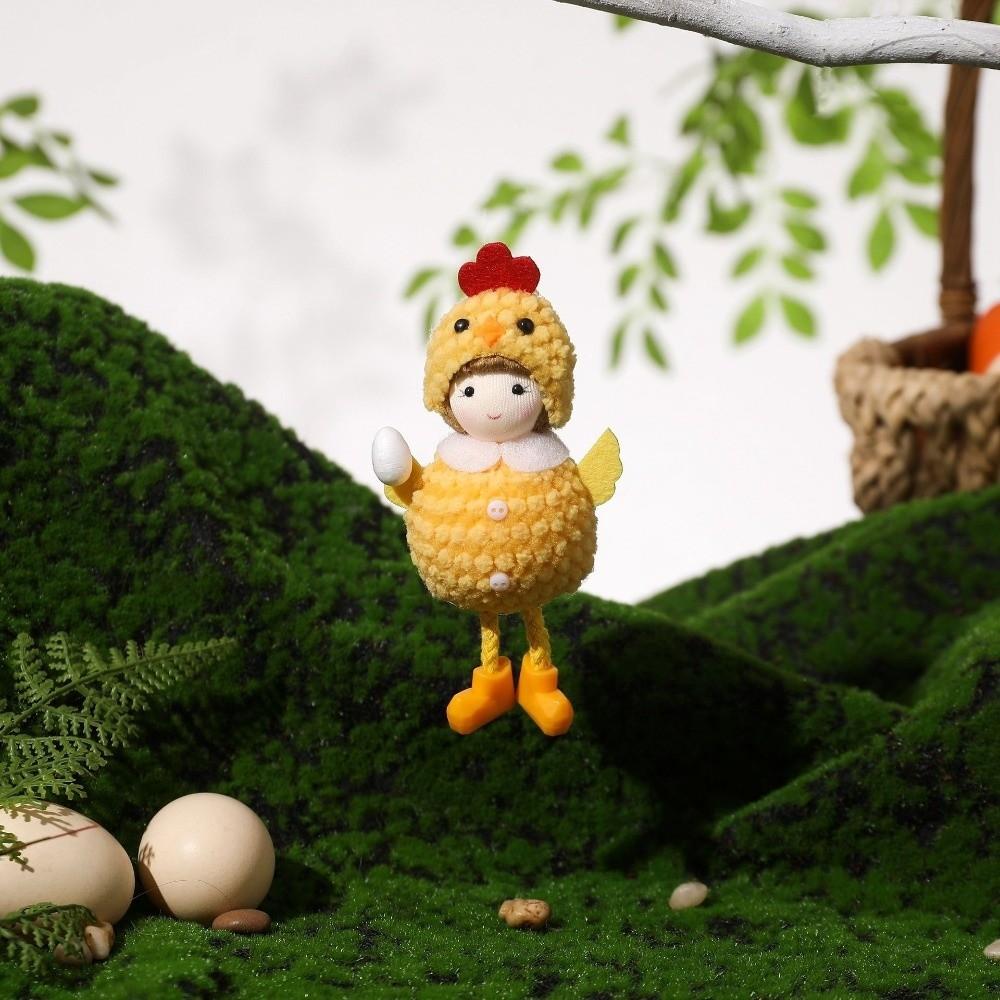 Festive Ornament Cute Easter Chick Pendant Animal Soft Round-bellied Girl Pendant Funny Cartoon Chick Home Room Decoration