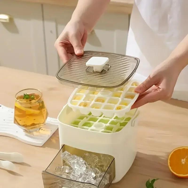Extra-Großer 48-Eiswürfelbereiter für Kühlschrank - Perfekt für Whiskey & Cocktails, Essentielles Küchengadget für Hausbars