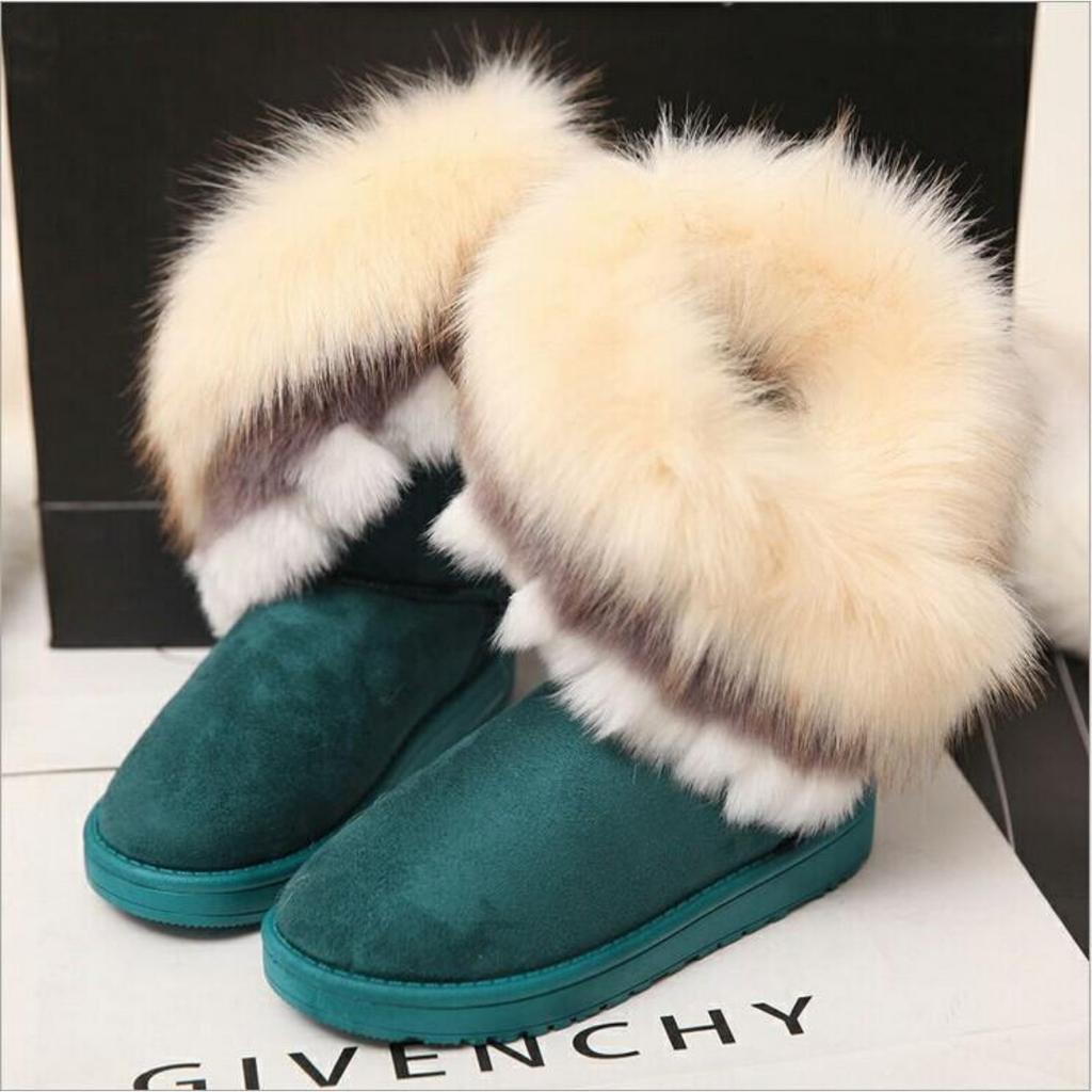 36-42 large size winter new thermal women's shoes women's boots flat heel platform women's boots short boots fluffy snow boots women's shoes