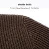 Hodo Men's Heavyweight Semi-High Collar Wool Blend Knit Sweater
