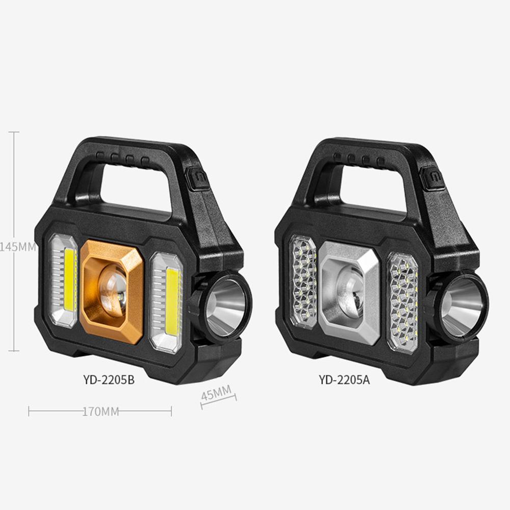 500lm Rechargeable Flashlight Waterproof 6 Gears Torch Light Portable Powerful Lantern Solar USB Charging for Camping Hiking