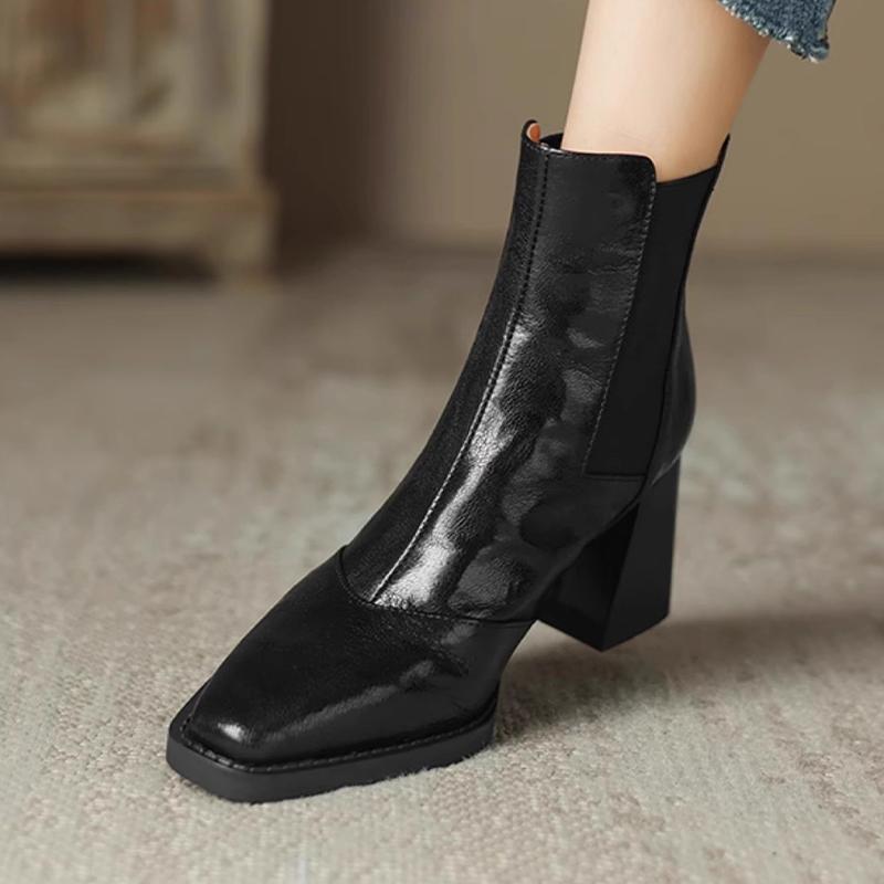 Ankle Boots for Women High Heels Fashion Luxury Shoes Chunky Short Winter Boots Dress  New Elegant Pumps Mujer Chelsea Boots