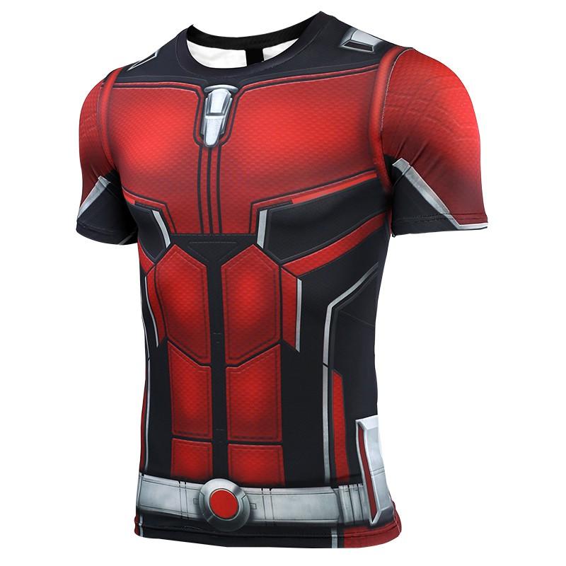 

New Anime Spiderman Men T-shirt Compression Short Sleeve Sportswear Tops Tees Cosplay Gym Fitness Clothing XS