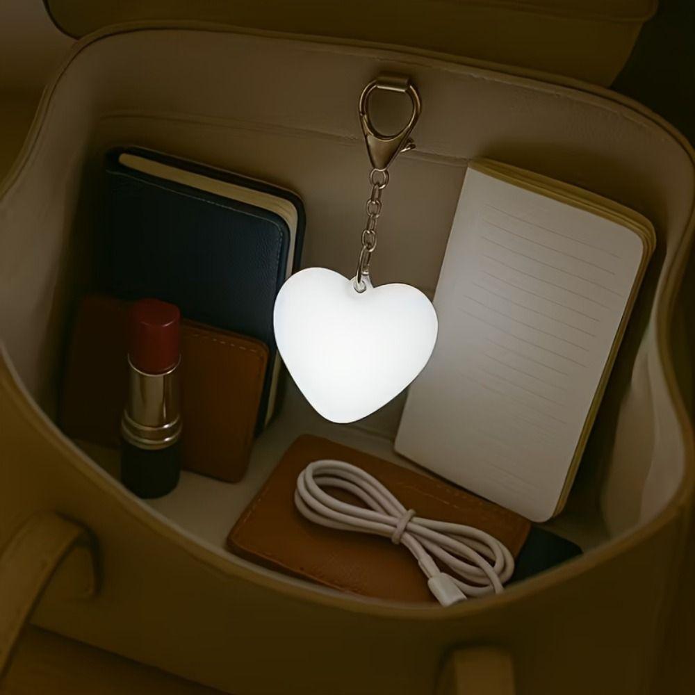 Automatic Motion Activation Heart-Shaped LED Light Touch Control Handbag Light Night Light