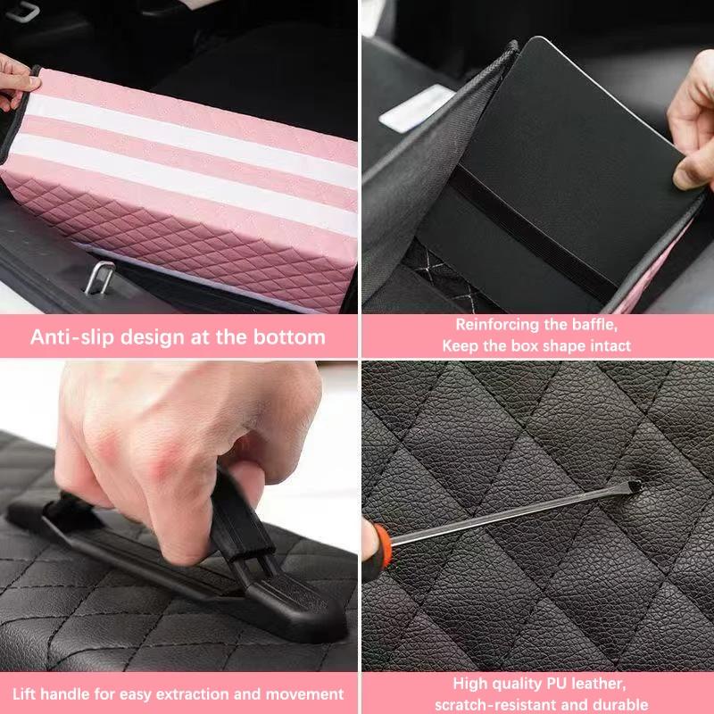 Foldable Car Trunk Storage Box Vehicle Tool Kit Automotive Organizer Bag - Rear Boot Space Saving Solutions for Cars