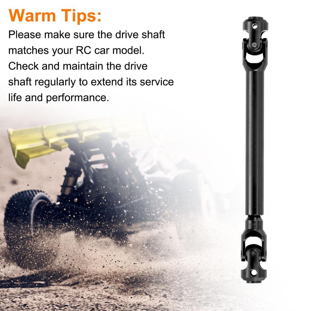 uxcell 2pcs RC Drive Shaft C VD Drive Shaft Metal Universal Replacement Upgrade Parts for 1/10 RC Car 90046 SCX10 95-130mm 118-170mm