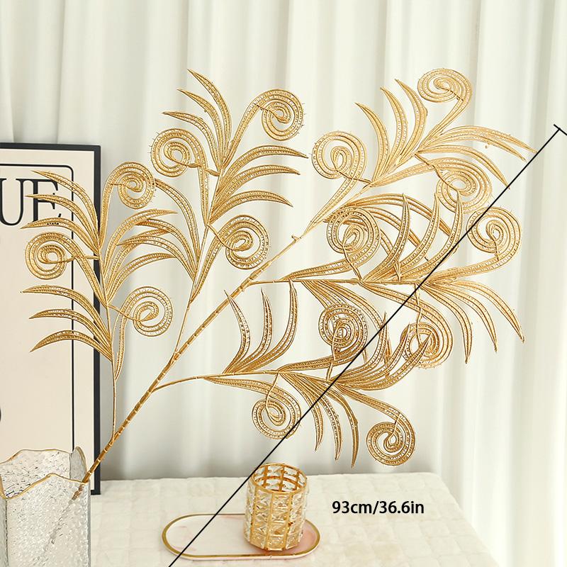 Artificial Flower Golden Christmas Flower Fake Flower Plant Christmas Decoration New Year Party Living Room Table Home Decor