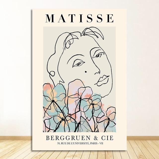 Abstract Nude Wall Art Canvas Painting Colorful Plant Picture For Living Room Nordic Home Decor Retro Matisse Poster And Prints