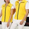 Men Vest Casual Sleeveless Lapel Zipper Closure Solid Color Breathable Volunteer Community Work Coat Waistcoat Women Work Clothes Uniforms Outwear
