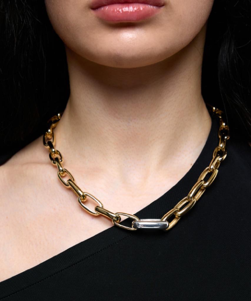 Grasse Matinee Oval Mix Chain Necklace