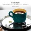 Caneca de cerâmica estilo nórdico para café da manhã, copo para micro-ondas, resistente ao calor, caneca para café, chá e leite, grande capacidade