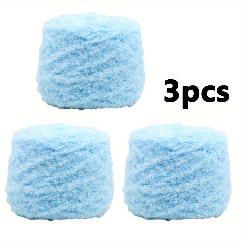 3pcs Soft & Chunky Fluffy Chenille Knit Yarn Perfect for Knitting Crocheting Cozy Blankets Hats & Sweaters Ideal for Crafting Projects