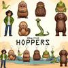 8-16Pcs  Hoppers Mabel King George Frog Q Version Figure Keychain Toy Vinyl Figure Pocket Keychain Model Toy Fans Gifts