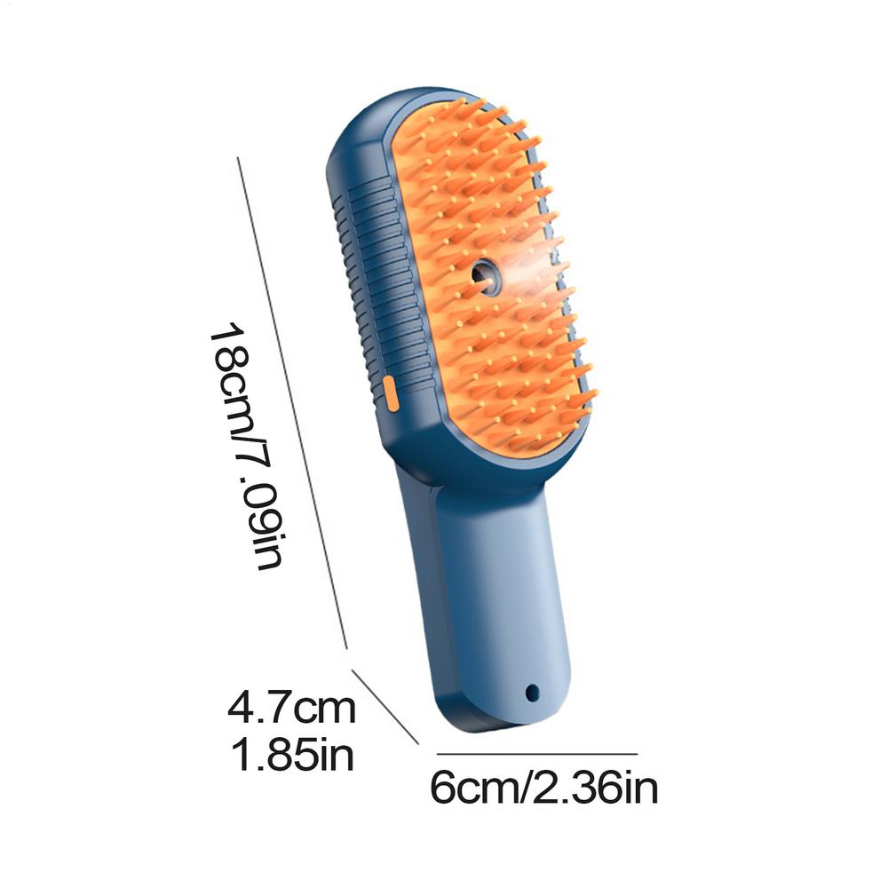 Steamy Cat Brush For Shedding Shedding Brush With Steam For Cat Multifunctional Pet Grooming Tool For Hair Removal And синий