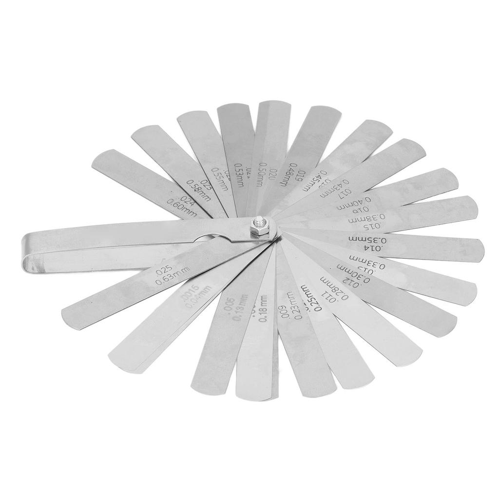 Feeler Gauge 26 Blades 0.04?0.63mm Stainless Steel Gap Measuring Tool for Project