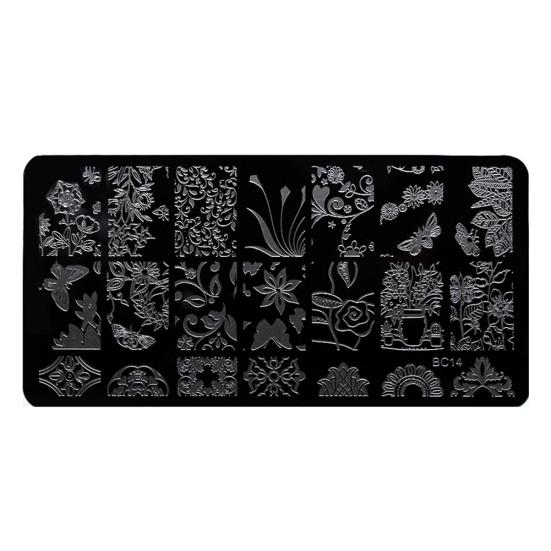 Flower Butterfly Nail Art Stamp Template Image Plate Manicure Accessory