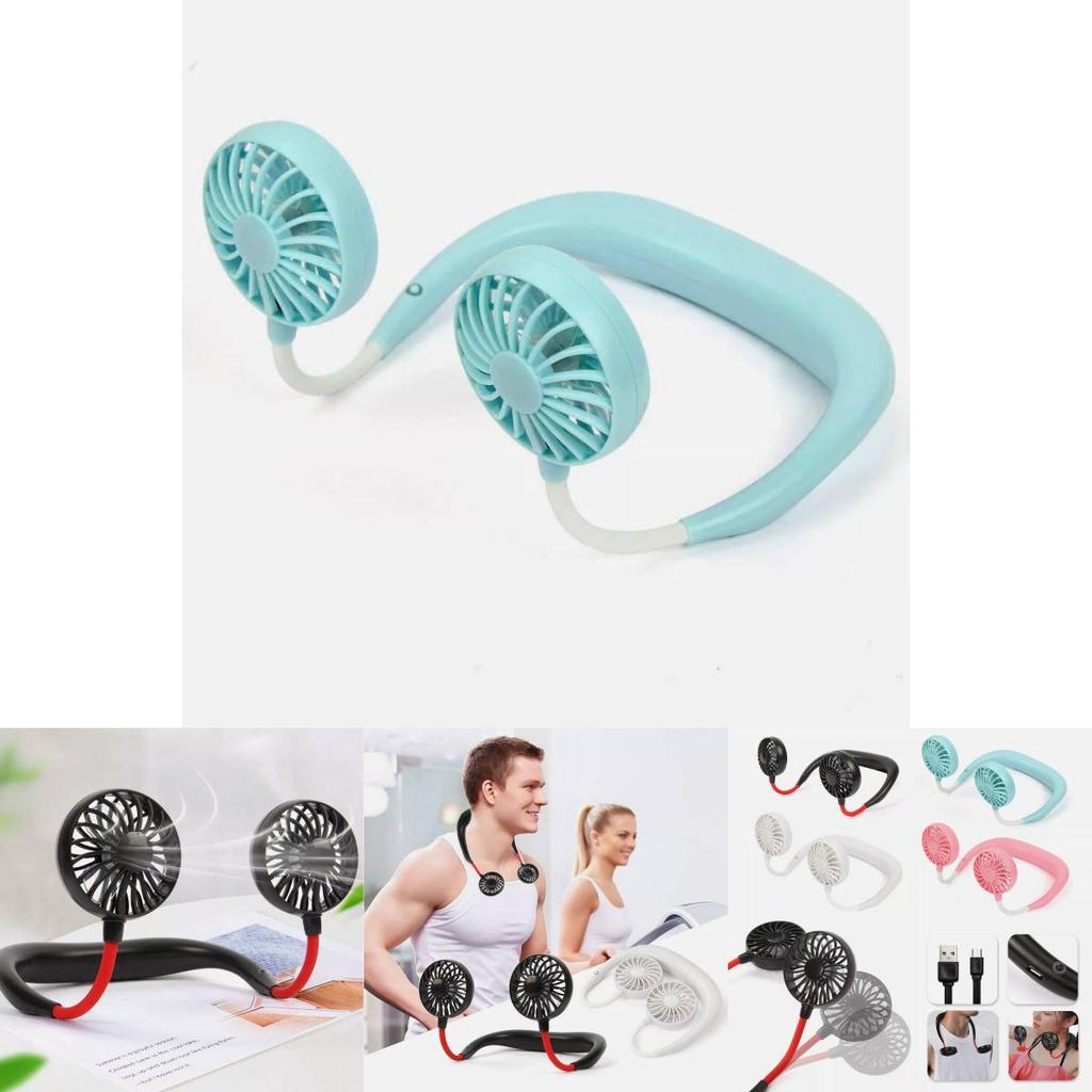 Portable Neck Fan Usb Rechargeable Mini Fan Lightweight Hands-free Design For Hot Days