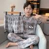 Boys Cotton Pajama Set Short Sleeve Shorts 3-Piece Cartoon Sleepwear Lightweight Home Outfit Kids