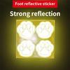 4pcs Bicycles Safety Reflector Stickers Waterproof & Long Lasting Easy Peeling Bicycles Stickers PVC Decals for Night Cycling