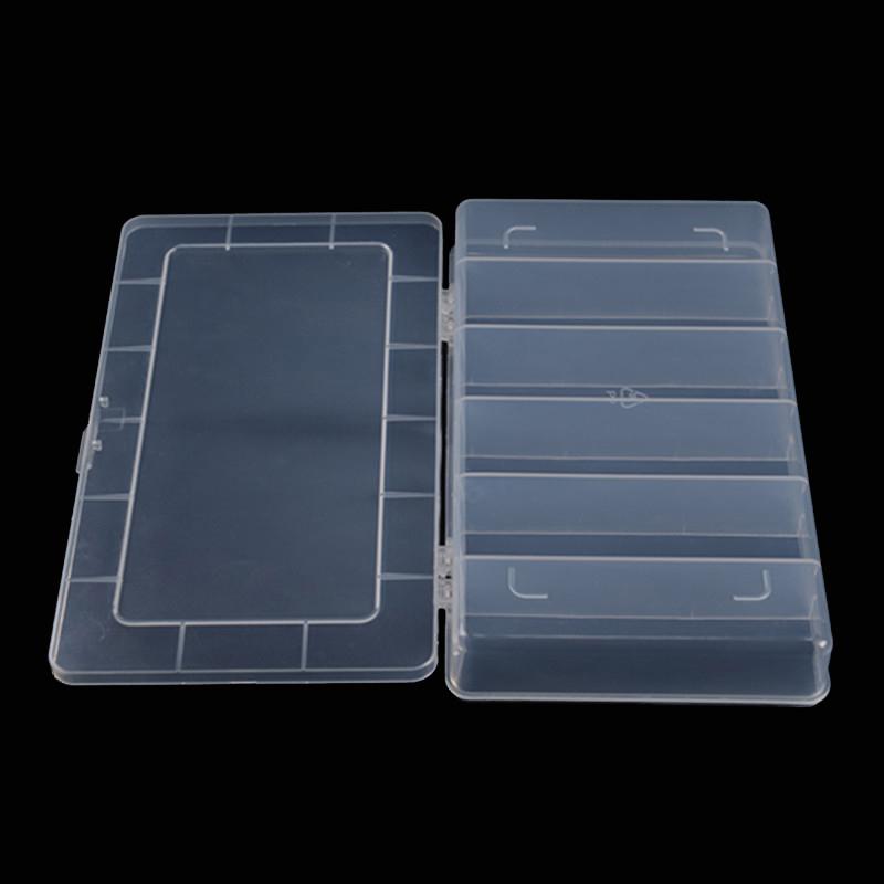 6 Grid Rectangular Storage Box Pp Plastic Transparent Box Lure Fishing Gear Box