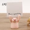 Multi-functional Card Holder Memo Holder, Resin Cartoon Animal Paper Photo Clip Stand, Display Notes Messages for Office Desk Organizer