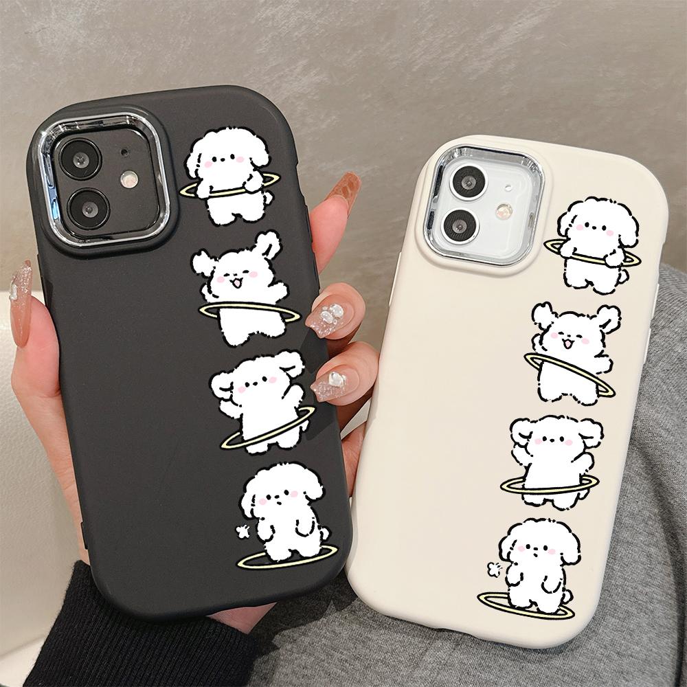 Solid Color Silver Edge Lens Soft Liquid Silicone Shockproof Phone Case for iPhone Samsung Huawei Honor Xiaomi Redmi OPPO Realme Vivo Infinix Tecno