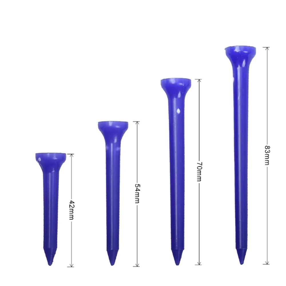 50 Pieces of Golf Tee Plastic Durable Mixed Color 4 Sizes Available Golf Tee Accessories