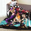 Huntrix Girl Warriors Demon Hunters Flannel Blankets  Warm Throw Blanket for Bedroom Decorative Funny Bedspread Sofa Bed Cover