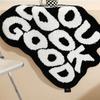 Minimalist Home Decoration, Indoor Carpet, Floor Mat, Bedside Bedroom, Absorbent and Non Slip Letter, Imitation Cashmere