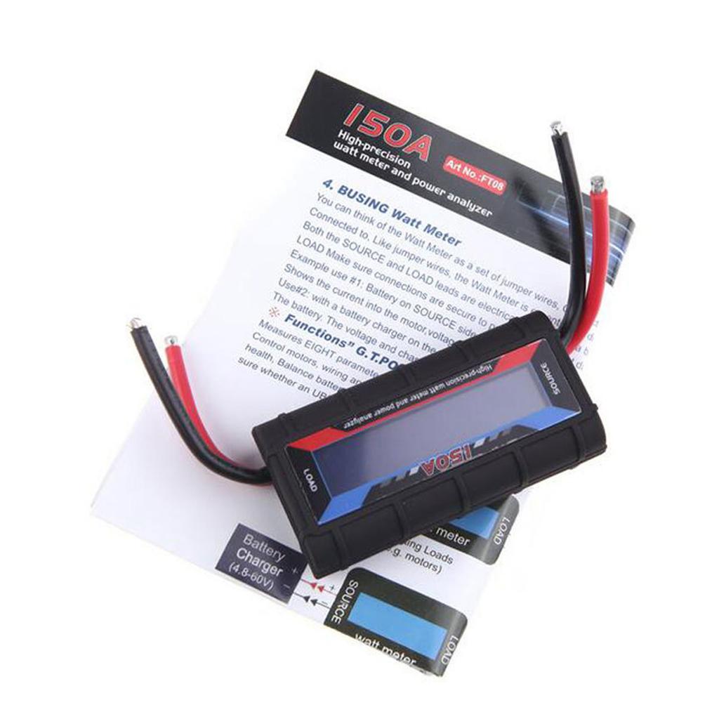 RC Power Watt Detector Monitor 150A RC Watt Meter Power Analyzer 8-60V LCD Digital Voltmeter Ammeter Voltage Amp Meter