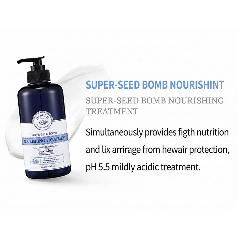 Dr.SEED Super Seed Bomb Shampoo, Treatment, Body Wash 500ml, 1000ml (Bebe Musk, Midnight Rose) (30 Options)