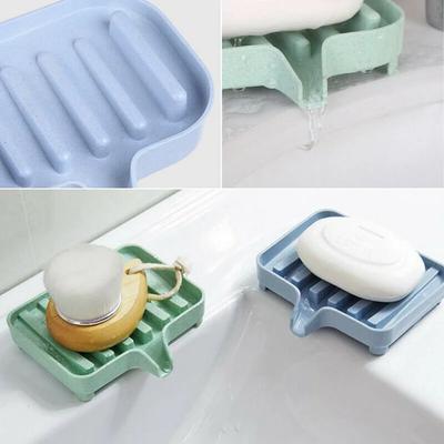 Suction Cup Soap Dish For Bathroom Shower Portable Leaf Soap Holder Silicone Sponge Tray For Kitchen Bathroom Accessories