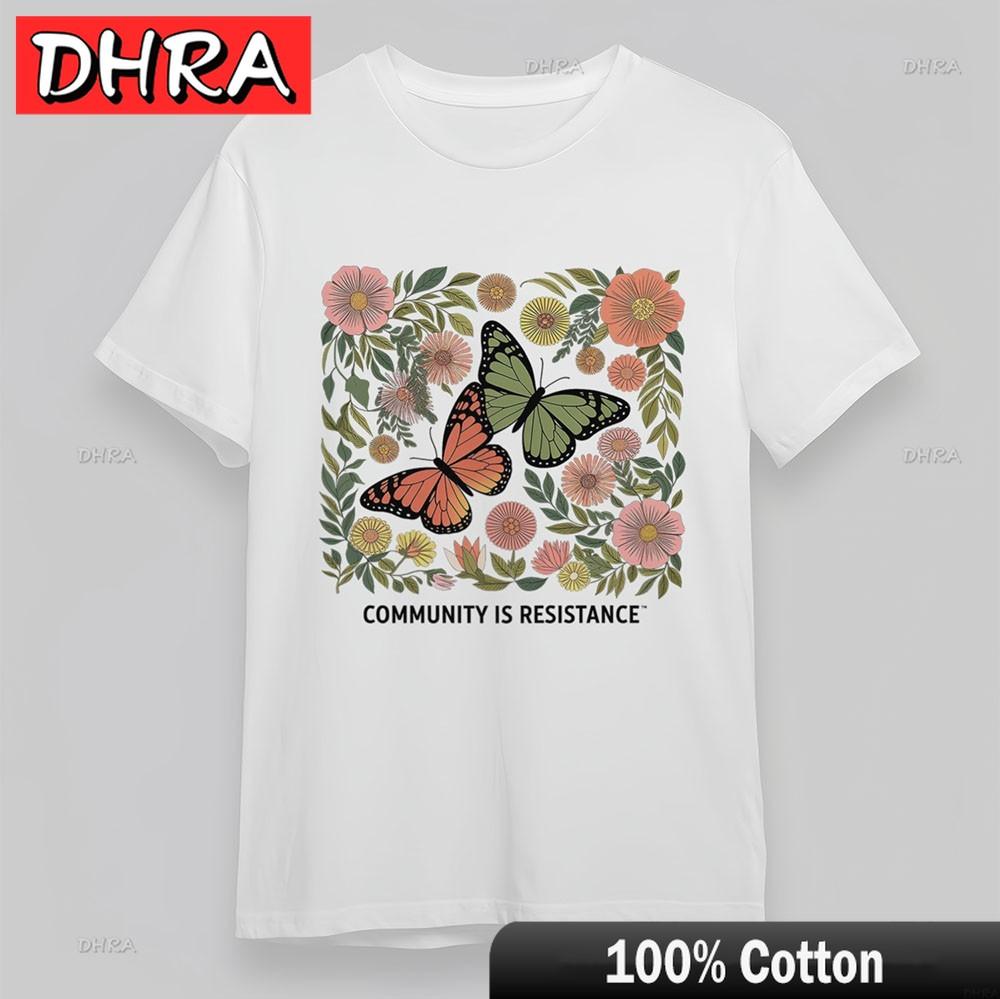 

Unisexs Comfy TShirt Resistance Butterfly Floral Tee White Cotton Short Oversize TShirts Tees for Vocation TShirt Women Slogan 4XL