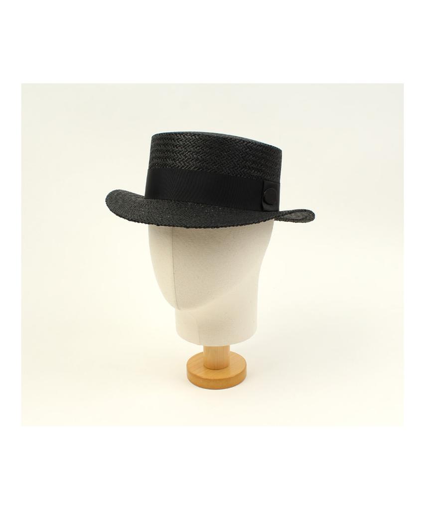 Black Flat Short Panama Hat