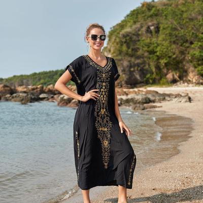 Embroidered Beach Cover-Up for Sun Protection and Style In Seaside Vacations