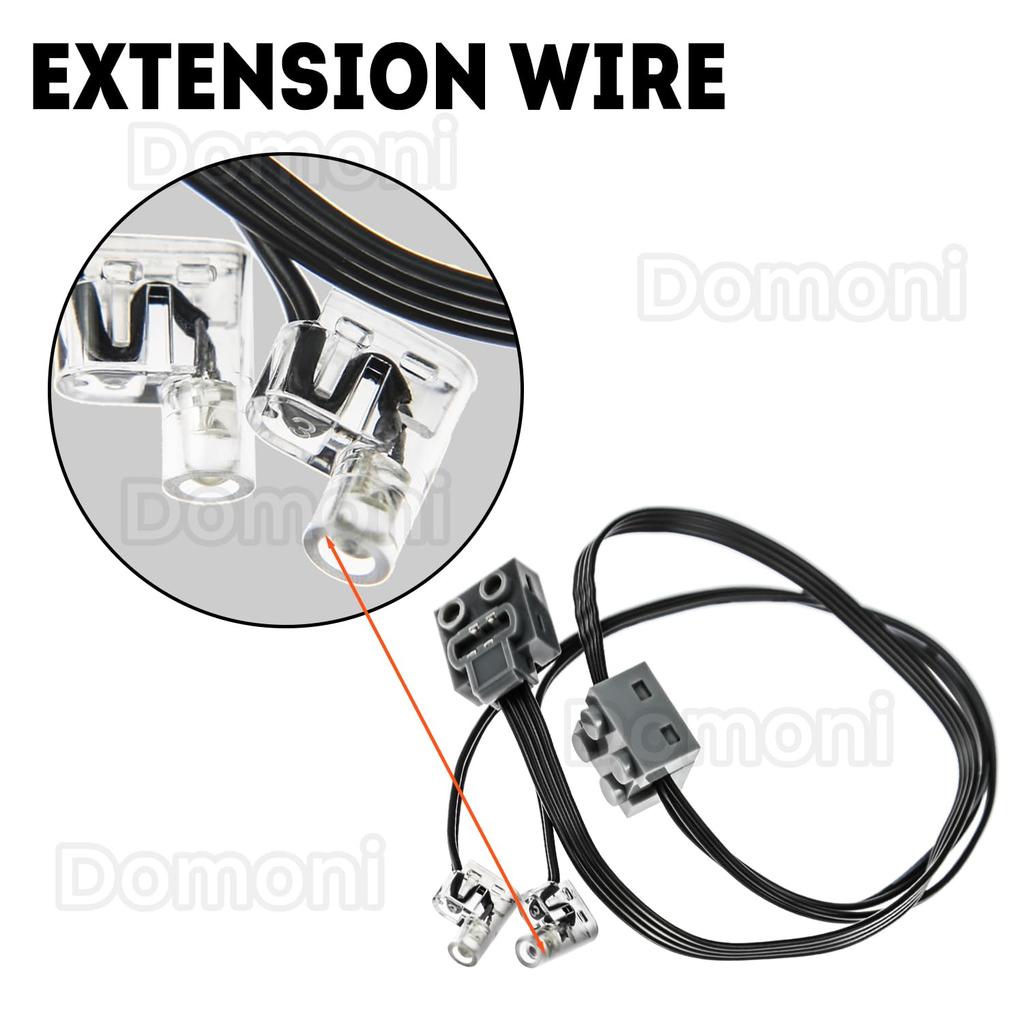 15-Piece Power Functions Motor Set with 8293-M Motor Box Switch Light Cable Compatible with Majoy Brands Technical Building Toys