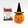 Handmade Knitted Halloween Pumpkin Doll With Card Home Decoration Crochet Positive Energy Pumpkin Dolls Room Christmas Gifts