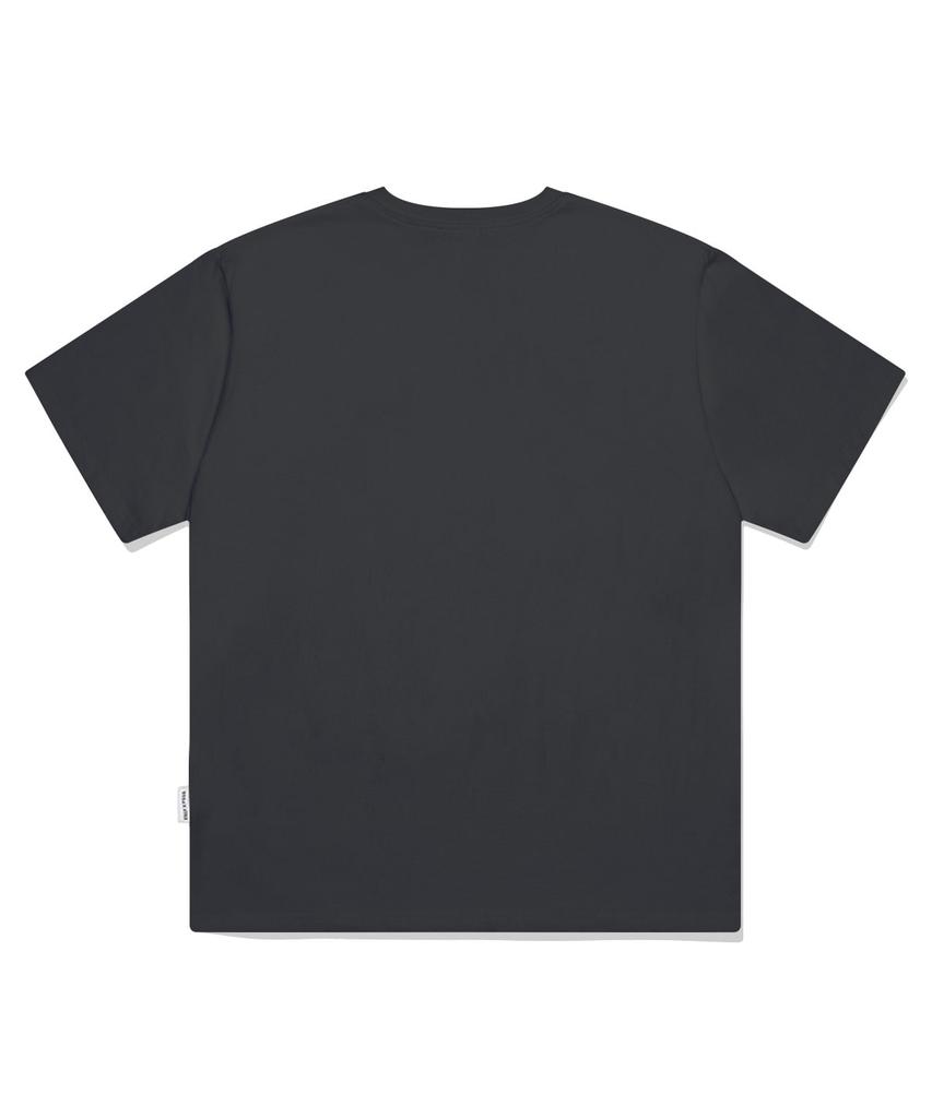 ESCAPEFROM Vintage Flag Escf Logo Collage Print Oversized Short Sleeve T-Shirt Charcoal