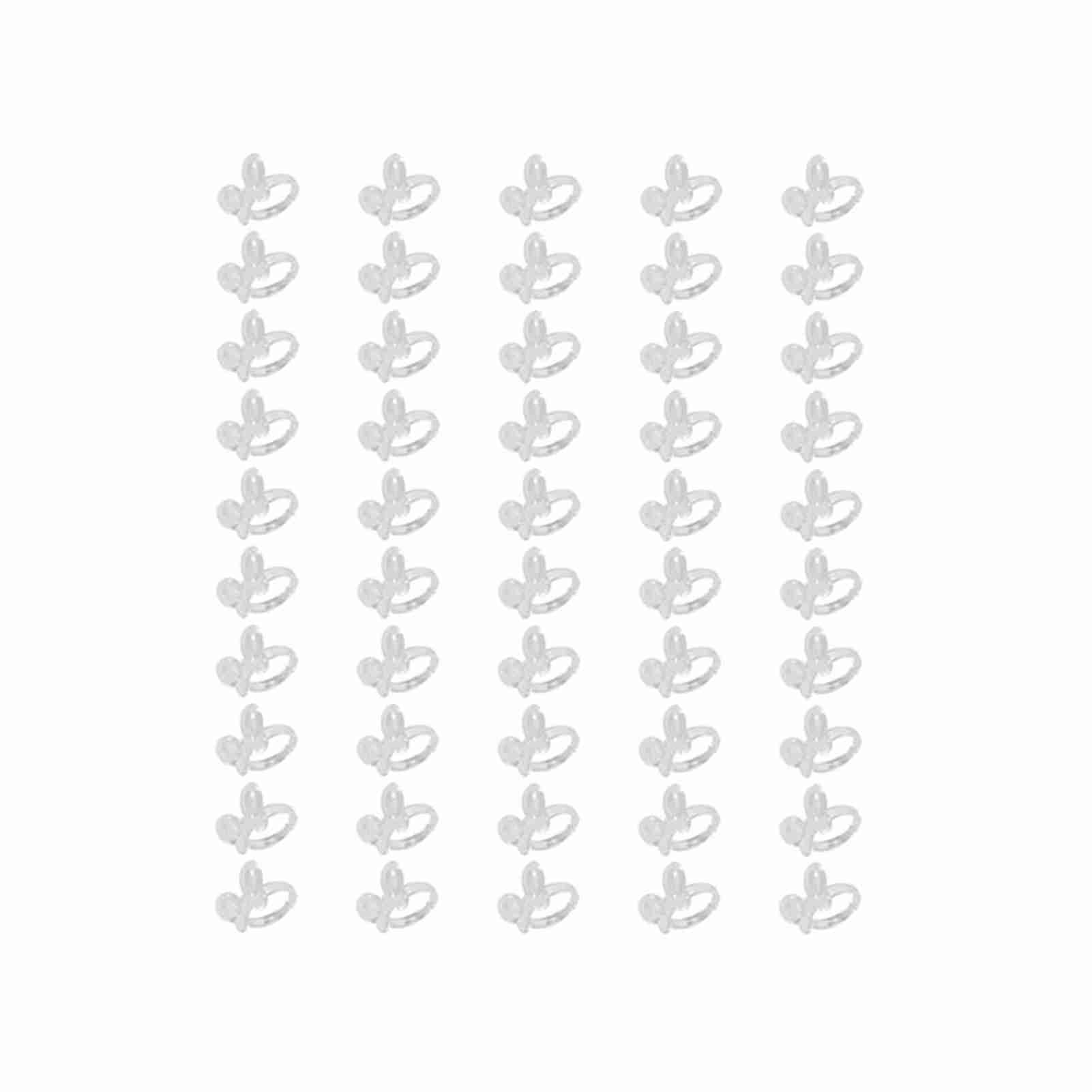 

Набор из 50 штук Кольцо для палитры лаков для ногтей Маникюр Макияж Накладной типс Инструмент для демонстрации цвета геля (Прозрачная бабочка)