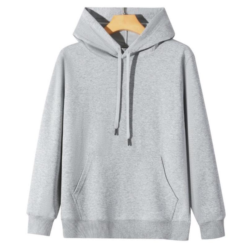 320g Unisex Cotton Hoodie - Versatile Solid Color Casual Sweatshirt with Hood, Available in Multiple Sizes