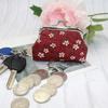 Cute Floral Coin Purse, Vintage Kiss-lock Change Pouch, Mini Coin Wallet Trinkets Storage Pouch for Coins, Cash, Cards